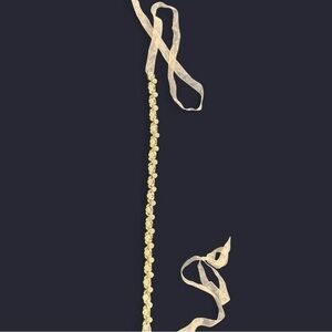 Gold Floral Ribbon Belt